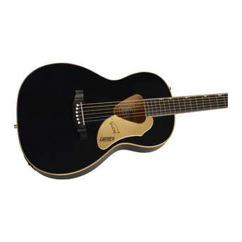 Gretsch G5021E Rancher Penguin Parlor 6 String Black Acoustic Electric Guitar — thumbnail 4