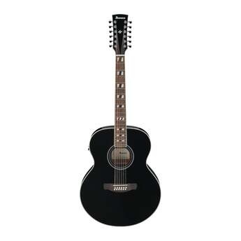 Ibanez AJ7012M1E Black High Gloss Acoustic Electric Guitar