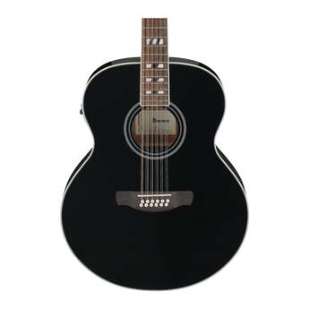 Ibanez AJ7012M1E Black High Gloss Acoustic Electric Guitar — thumbnail 3