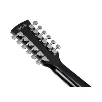 Ibanez AJ7012M1E Black High Gloss Acoustic Electric Guitar — thumbnail 8