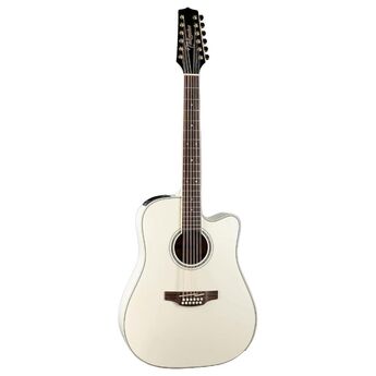 Takamine GD-37CE PW 12-String Dreadnought Acoustic-Electric Guitar - Pearl White