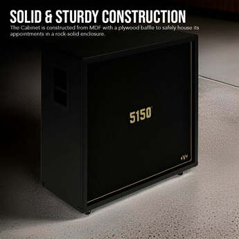 EVH 5150 Iconic Series EL34 160W 4x12 Amp Cabinet (Black) — thumbnail 4
