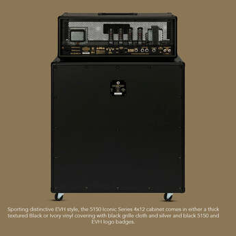 EVH 5150 Iconic Series EL34 160W 4x12 Amp Cabinet (Black) — thumbnail 5