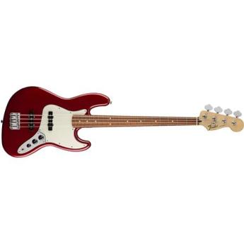 Fender Standard Jazz Bass Electric Guitar, 20 Frets, Modern "C" Shape Neck, Pau Ferro Fingerboard, Polyester, No Bag, Candy Apple Red