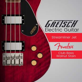 Gretsch Streamliner Jet Club Single-Cut 4-String Bass Guitar (Walnut Stain) — thumbnail 2