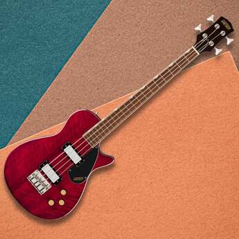 Gretsch Streamliner Jet Club Single-Cut 4-String Bass Guitar (Walnut Stain) — thumbnail 4