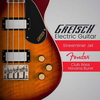 Gretsch Streamliner Jet Club Single-Cut 4-String Bass Guitar Havana Burst — thumbnail 2