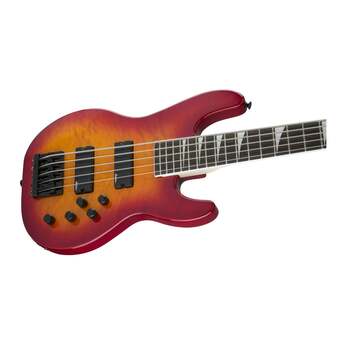 Jackson JS Series Concert Bass JS3VQ 5-String Electric Guitar (Cherry Burst) — thumbnail 5