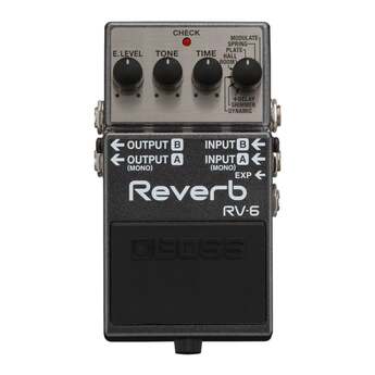 BOSS RV-6 Compact Eight Reverb Effect 100 Percent Wet Sound Digital Reverb Pedal