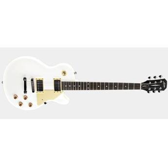 Austin AS Super 6 Pro Series Single Cutaway Carved Top Electric Guitar, White