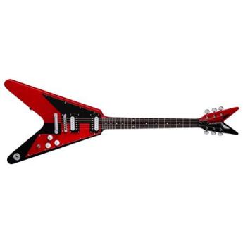Dean Michael Schenker Limited Run 50 Pieces 6-String Electric Guitar, 22 Frets, V Shape Neck, Ebony Fretboard, Red and Black