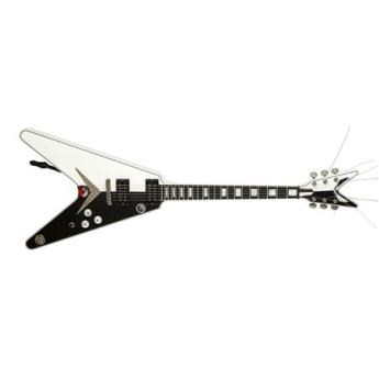 Dean Michael Schenker 10th Anniversary Limited Run 75 Pieces 6-String Electric Guitar, 22 Frets, V Shape Neck, Ebony Fretboard, Black and White
