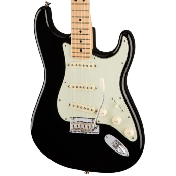 Fender American Professional Stratocaster Electric Guitar, 22 Frets, Modern "Deep C" Neck, Maple Fingerboard, Gloss Polyurethane, Black