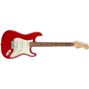 fender Fender Player Stratocaster Electric Guitar, 22 Frets, Modern "C" Shape and Maple Neck, Pau Ferro Fingerboard, Gloss Polyester, Sonic Red