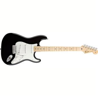 Fender Standard Stratocaster Electric Guitar, 21 Frets, Modern C Neck, Maple Fingerboard, No Bag, Passive Pickup, Polyester, Black