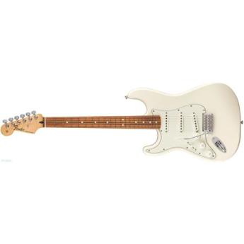fender Fender Standard Stratocaster Left-Hand 6-String Electric Guitar, 21 Frets, Modern "C" Shape Neck, Pau Ferro Fingerboard, Polyester, Arctic White