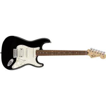 Fender Standard Stratocaster HSS Electric Guitar, 21 Frets, Modern "C" Shape Neck, Pau Ferro Fingerboard, Polyester, No Bag, Black