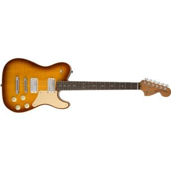 fender Fender Limited Edition 2018 Troublemaker Tele Deluxe 6-String Guitar, 22 Frets, Modern "Deep C" Neck, Rosewood Fingerboard, Gloss Nitrocellulose Lacquer, Ice Tea Burst