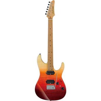 ibanez Ibanez AZ Premium 6-String Electric Guitar with Soft Case, 24 Frets, Bolt-On Neck, Roasted Maple Fingerboard, Flamed Maple Top, Tequila Sunrise Gradation
