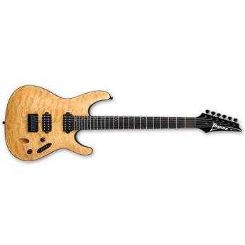 Ibanez S Series S621QM Electric Guitar, 24 Frets, Wizard III Maple Neck, Passive Pickup, Rosewood Fretboard, Fixed Bridge, Vintage Natural Flat