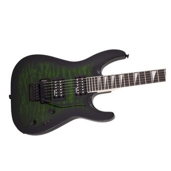 Jackson JS Series Dinky Arch Top JS32Q DKA Guitar, Transparent Green Burst — thumbnail 3