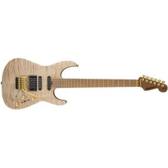 Jackson USA Signature Phil Collen PC1 Satin Electric Guitar, 24 Frets, Maple Neck, Caramelized Flame Maple Fingerboard, Satin Urethane, Au Natural