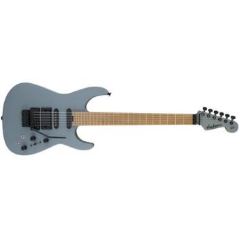 Jackson USA Signature Phil Collen PC1 Satin Electric Guitar, 24 Frets, Maple Neck, Caramelized Flame Maple Fingerboard, Satin Urethane, Gray