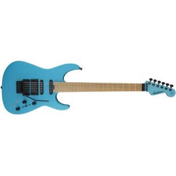 Jackson USA Signature Phil Collen PC1 Satin Electric Guitar, 24 Frets, Maple Neck, Caramelized Flame Maple Fingerboard, Satin Urethane, Matte Blue Frost