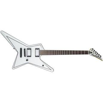Jackson USA Signature Gus G. Star Electric Guitar, 24 Frets, Neck-Through-Body, Rosewood Fingerboard, Satin Urethane, Satin White with Black Pinstripes