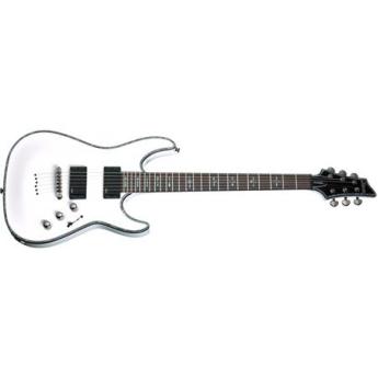 schecter Schecter Hellraiser C-1 6-String Electric Guitar, 24 Frets, Thin C Shape Neck, Rosewood Fretboard, Active Pickup, Gloss White