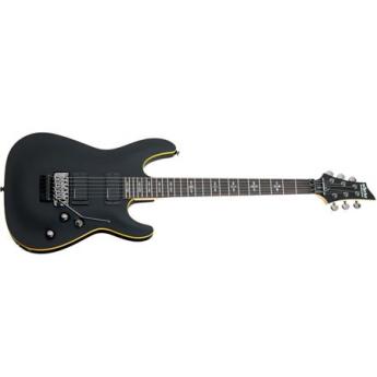 schecter Schecter Demon-6 Floyd Rose 6-String Electric Guitar, 24 Frets, Thin C Shape Neck, Rosewood Fretboard, Active Pickup, Aged Black Satin