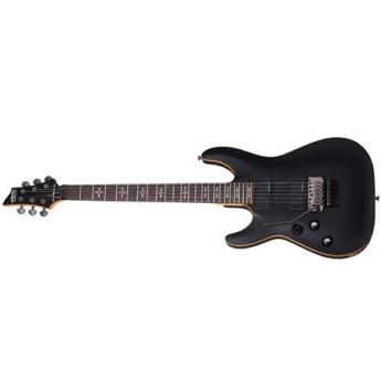 schecter Schecter Demon-6 Floyd Rose 6-String Left Handed Electric Guitar, 24 Frets, Thin C Shape Neck, Rosewood Fretboard, Active Pickup, Satin Black