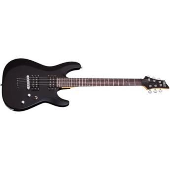 schecter Schecter C-6 Deluxe 6-String Solid-Body Electric Guitar, 24 Frets, Thin C Shape Neck, Rosewood Fretboard, Satin Black