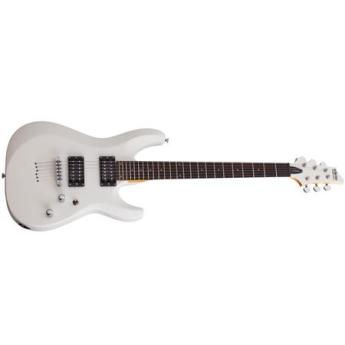 schecter Schecter C-6 Deluxe 6-String Solid-Body Electric Guitar, 24 Frets, Thin C Shape Neck, Rosewood Fretboard, Satin White