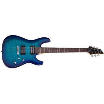 schecter Schecter C-6 Plus 6-String Solid-Body Electric Guitar, 24 Frets, Thin C Shape Neck, Rosewood Fretboard, Ocean Blue Burst