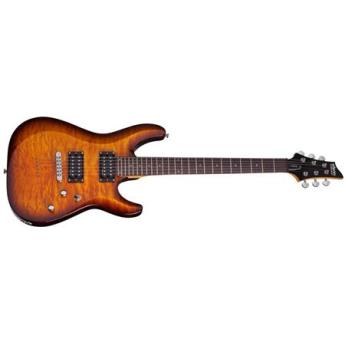 schecter Schecter C-6 Plus 6-String Solid-Body Electric Guitar, 24 Frets, Thin C Shape Neck, Rosewood Fretboard, Vintage Sunburst