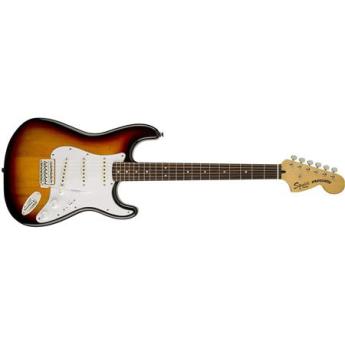 Squier Vintage Modified Stratocaster Beginner Electric Guitar, 21 Frets, "C" Shape Neck, Indian Laurel Fingerboard, Gloss Polyester, 3-Color Sunburst