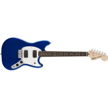 Squier Bullet Mustang HH Electric Guitar, 22 Frets, "C" Shape Neck, Indian Laurel Fingerboard, Gloss, Imperial Blue