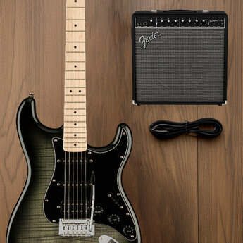 Squier Affinity Series Stratocaster FMT HSS Guitar (Black Burst) — thumbnail 2