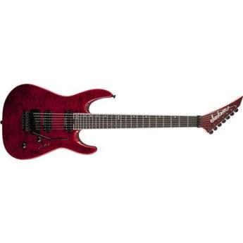 Jackson Pro Series DK7-Q Dinky Electric Guitar, 24 Frets, Bolt-On Neck, Rosewood Fingerboard, Gloss Polyurethane, Transparent Red