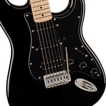 Squier Sonic Stratocaster HSS Electric Guitar - Black — thumbnail 3