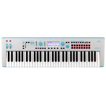 Korg Kross 2 Limited Edition 61-Key Synthesizer Workstation, Gray/Neon-Blue