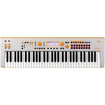 Korg Kross 2 Limited Edition 61-Key Synthesizer Workstation, Gray/Neon-Orange
