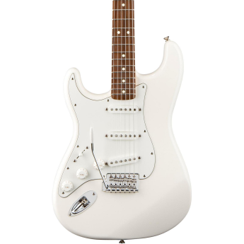 Fender Standard Stratocaster Left Handed Electric Guitar Arctic White Rosewood Fretboard
