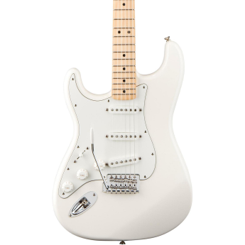 Fender Standard Stratocaster Left Handed Electric Guitar Arctic White Gloss Maple Fretboard