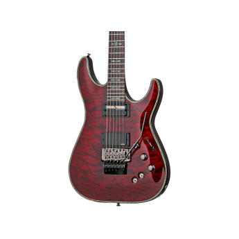 Schecter Guitar Research Hellraiser C-1 with Floyd Rose Sustaniac Left-Handed Electric Guitar Black Cherry