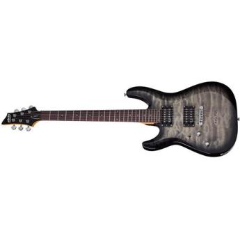 schecter Schecter C-6 Plus 6-String Left Handed Solid-Body Electric Guitar, 24 Frets, Thin C Shape Neck, Rosewood Fretboard, Charcoal Burst