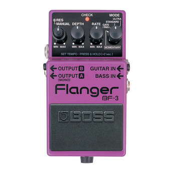 BOSS BF-3 Flanger Ultra and Gate/Pan Modes Guitar Effects Pedal with Bass Inputs
