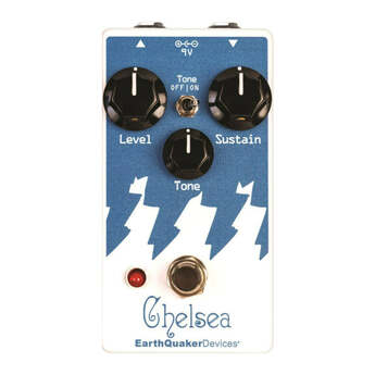 Earthquaker Chelsea Low End Fuzz Driver Pedal with 9 Volt DC Power Supply