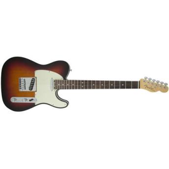 Fender American Elite Telecaster Electric Guitar, 22 Frets, Modern C to D Neck, Rosewood Fingerboard, Gloss Polyurethane, 3-Color Sunburst